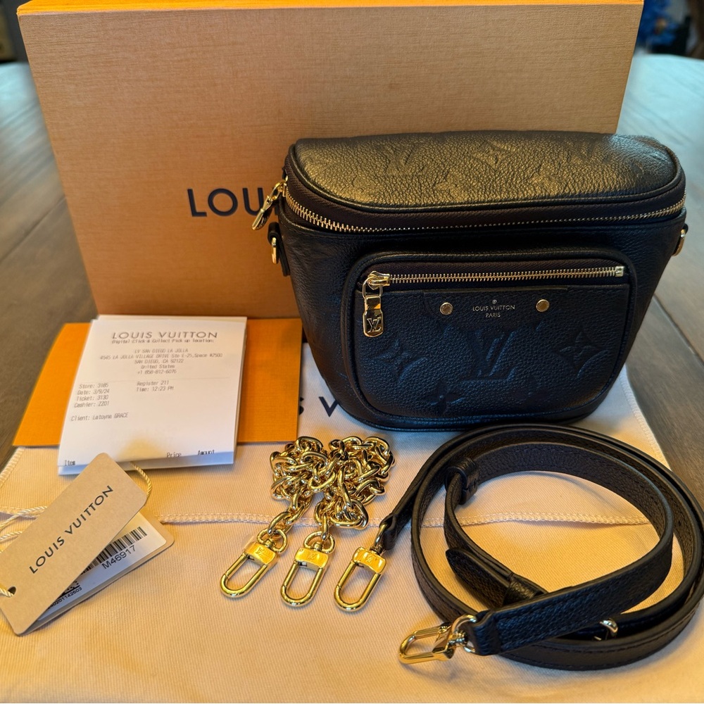 Authentic Louis Vuitton Mini BumBag Emp Noir